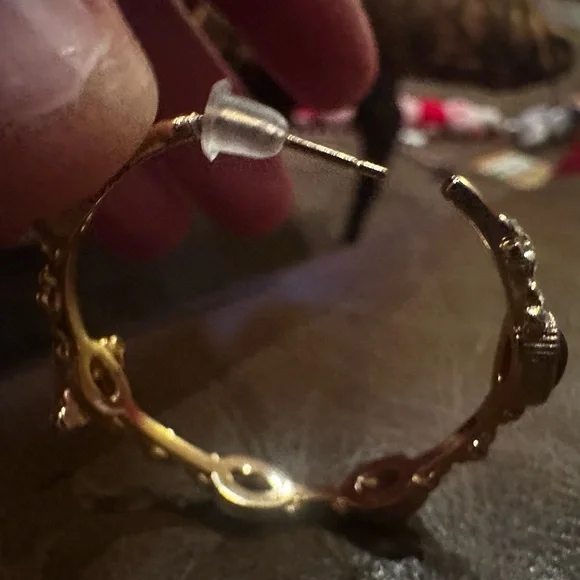 Tigers Eye Elegant Brown and Gold Women's Earrings - Picture 8 of 14